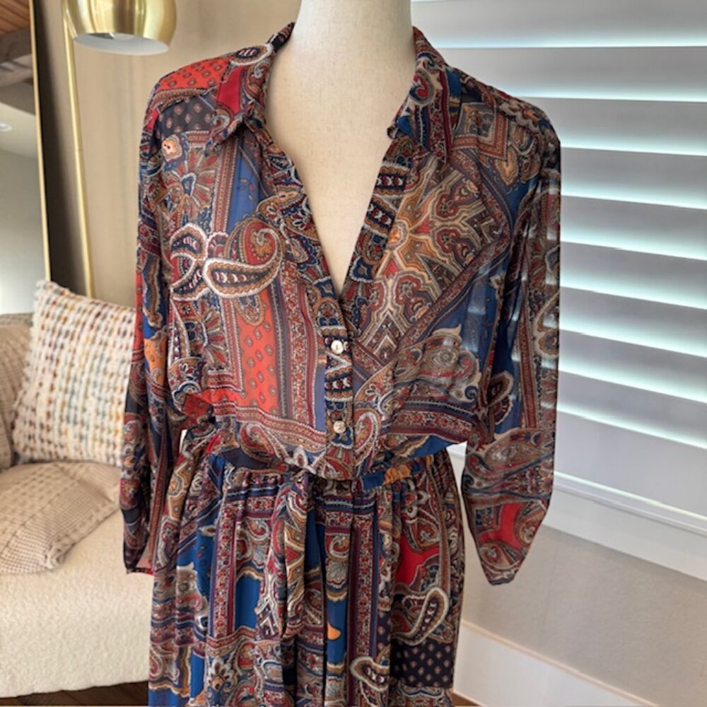 Kate and Lily Woman Paisley Maxi Dress – Size 20W - Picture 4 of 10